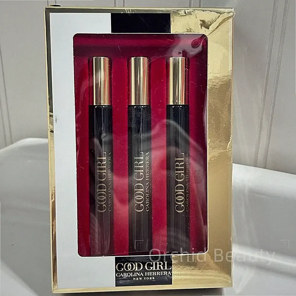 New Carolina Herrera Good Girl /Supreme/Legere EDP Perfume Travel Rollerball Set